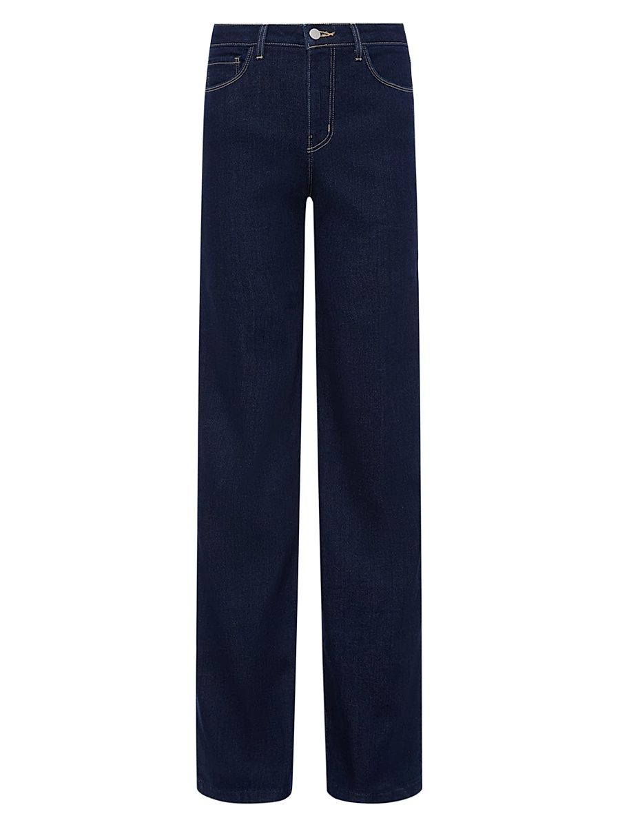Women's Clayton High-Rise Stretch Wide-Leg Jeans - Dark Blue - Size 29