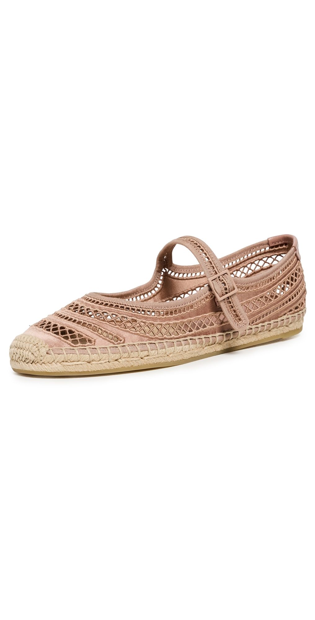 Tory Burch Open Weave Mary Jane Espadrilles Vintage Mauve 10