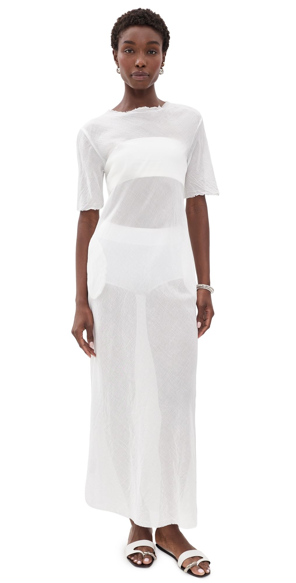 ALL THREE Amara Dress White L
