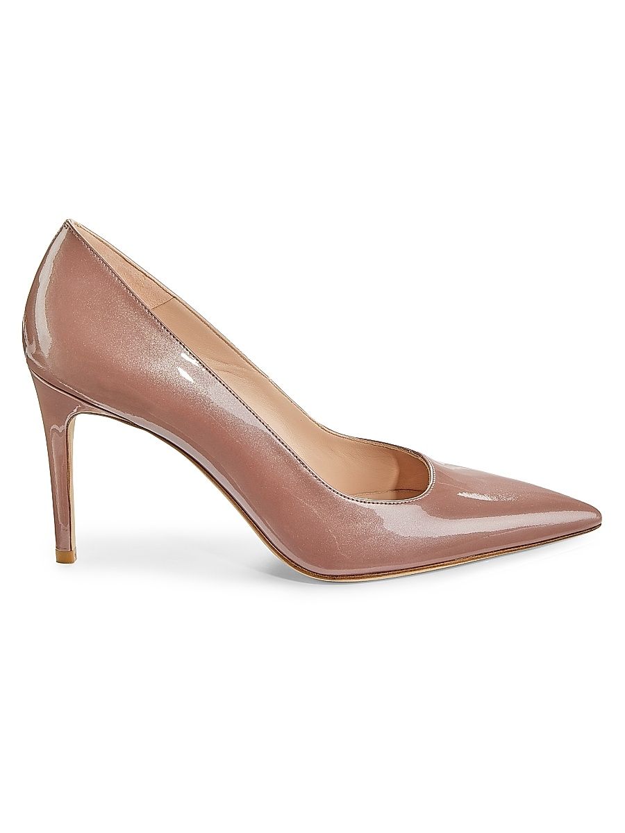 Women's Stuart Power 85MM Patent Leather Pumps - Almost Mauve - Size 9.5