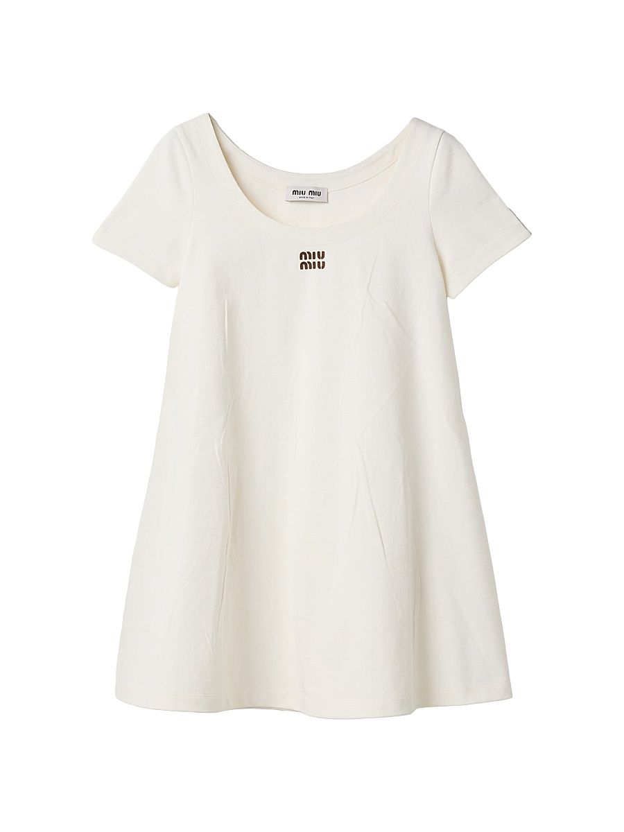 Women's Jersey Mini-Dress - White - Size 4