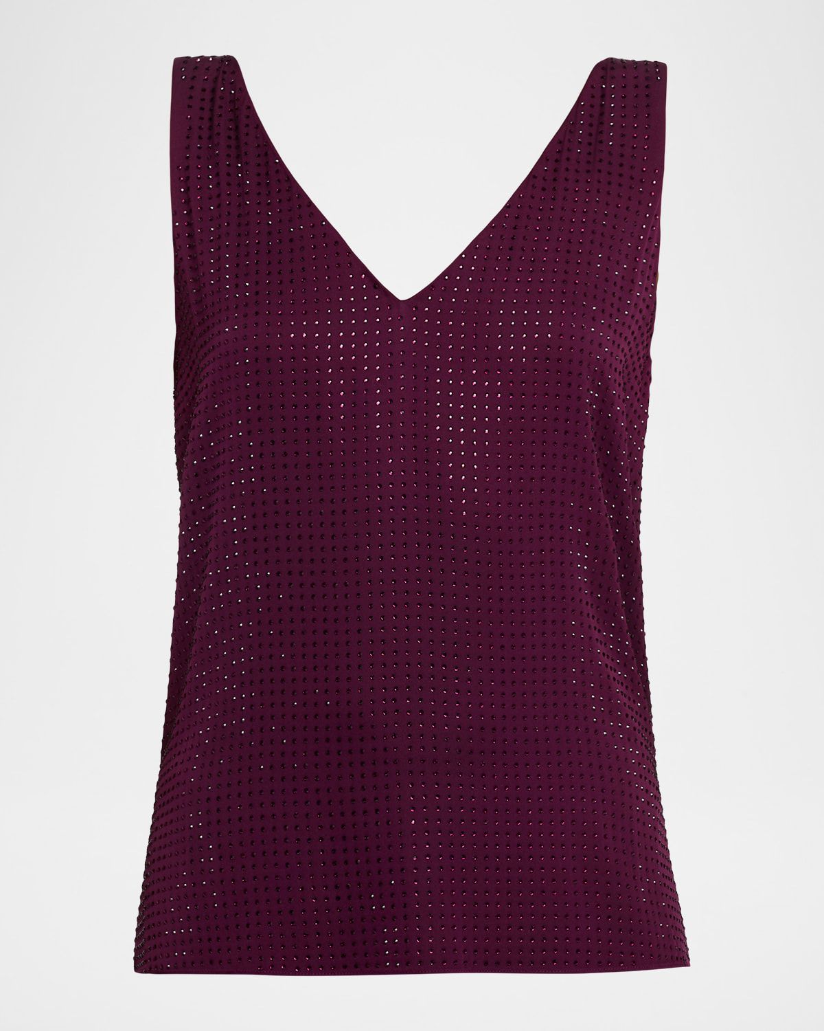 Sleeveless Rhinestone Blouse