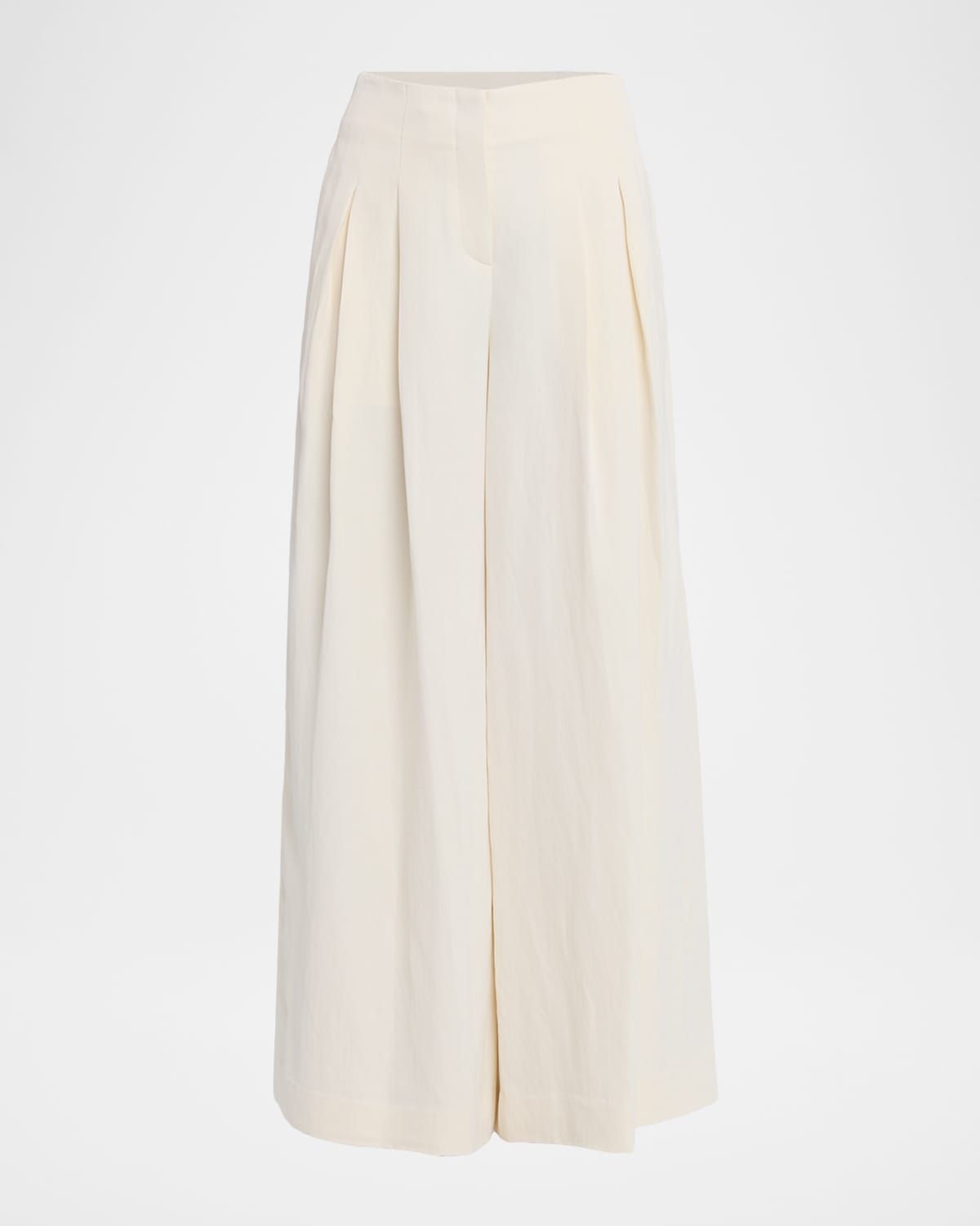Drew Pleated Wide-Leg Pants