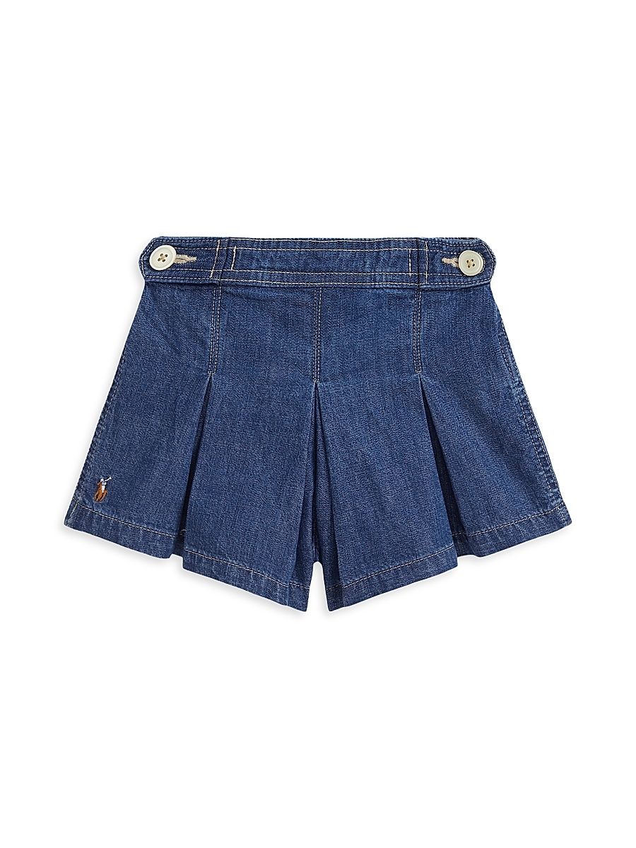 Little Girl's & Girl's Rigid Denim Shorts - Vilento Wash - Size 16