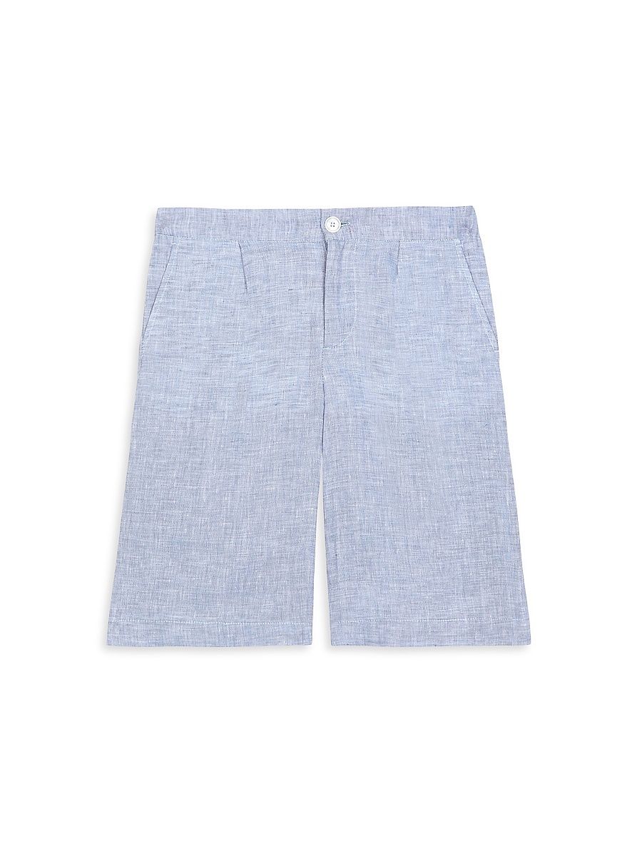 Little Boy's & Boy's Relaxed Linen Shorts - Blue - Size 12
