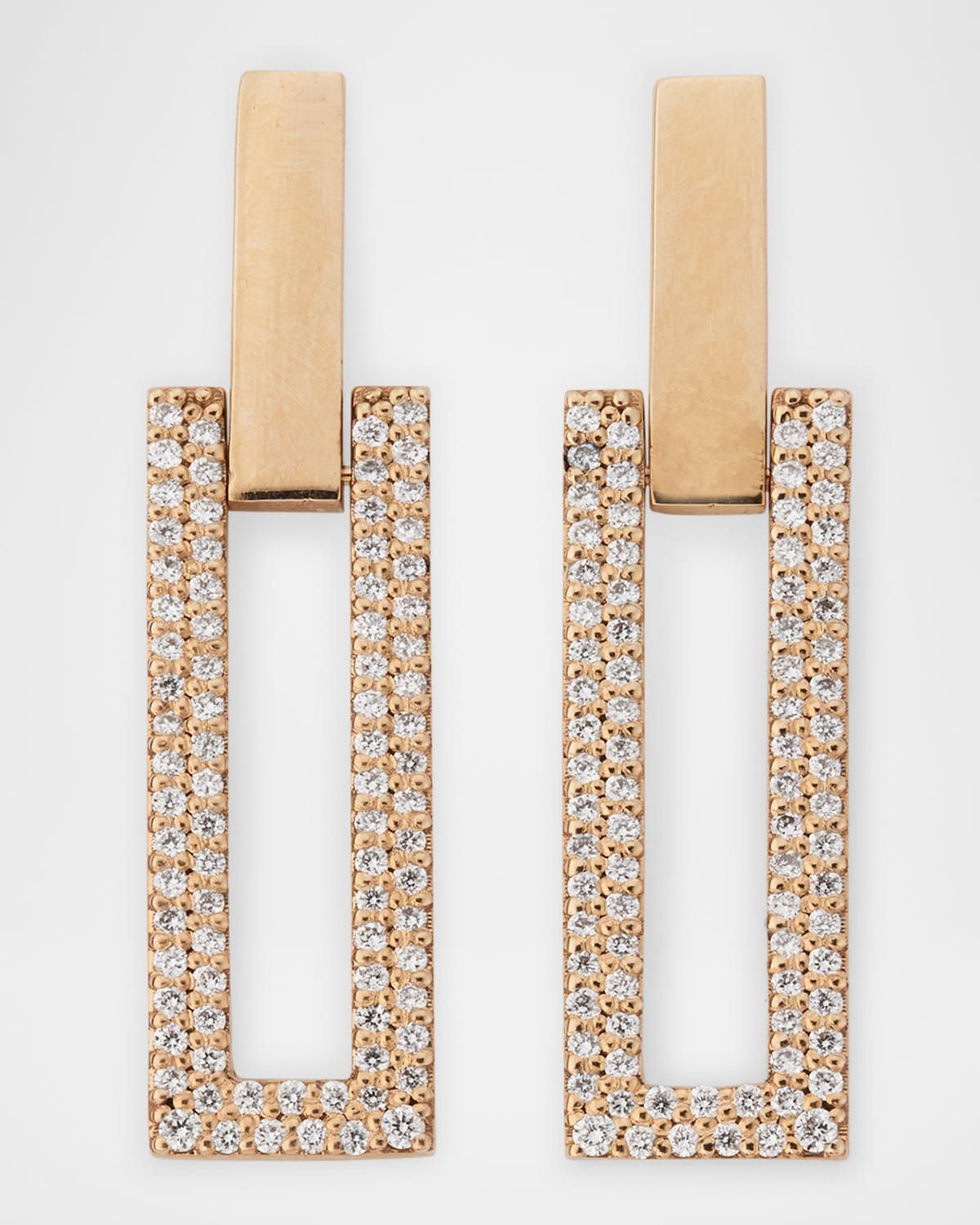 14K Gold Flawless Open Tag Earrings