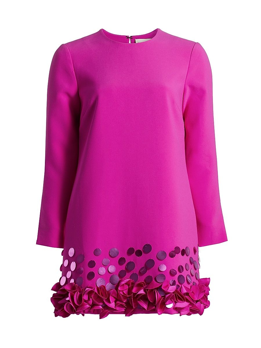 Women's Lily Sequin Petal Shift Dress - Rani Pink - Size 8