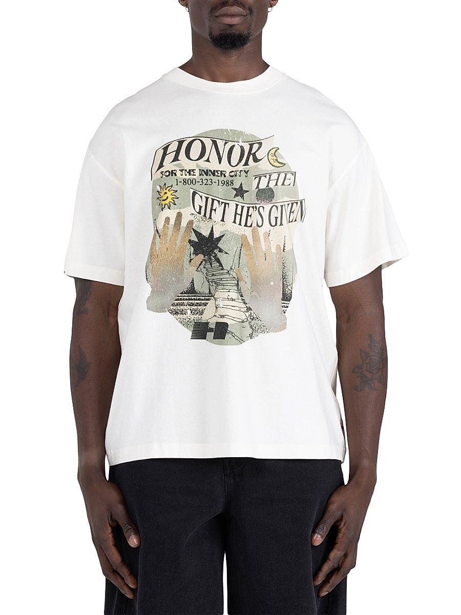 Men's Gift He's Given Graphic Cotton T-Shirt - White - Size XXL