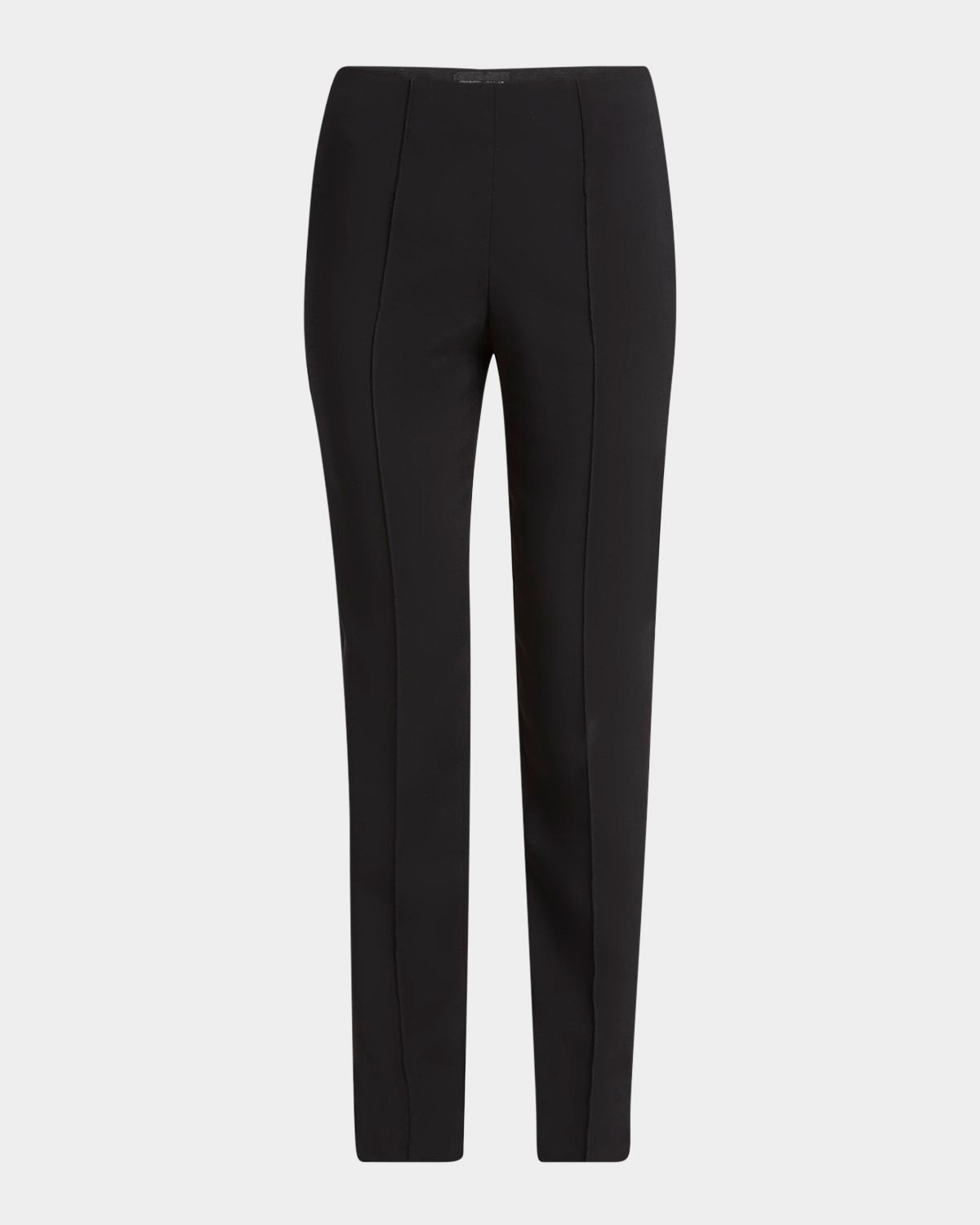 Pintuck Slim-Leg Cady Trousers