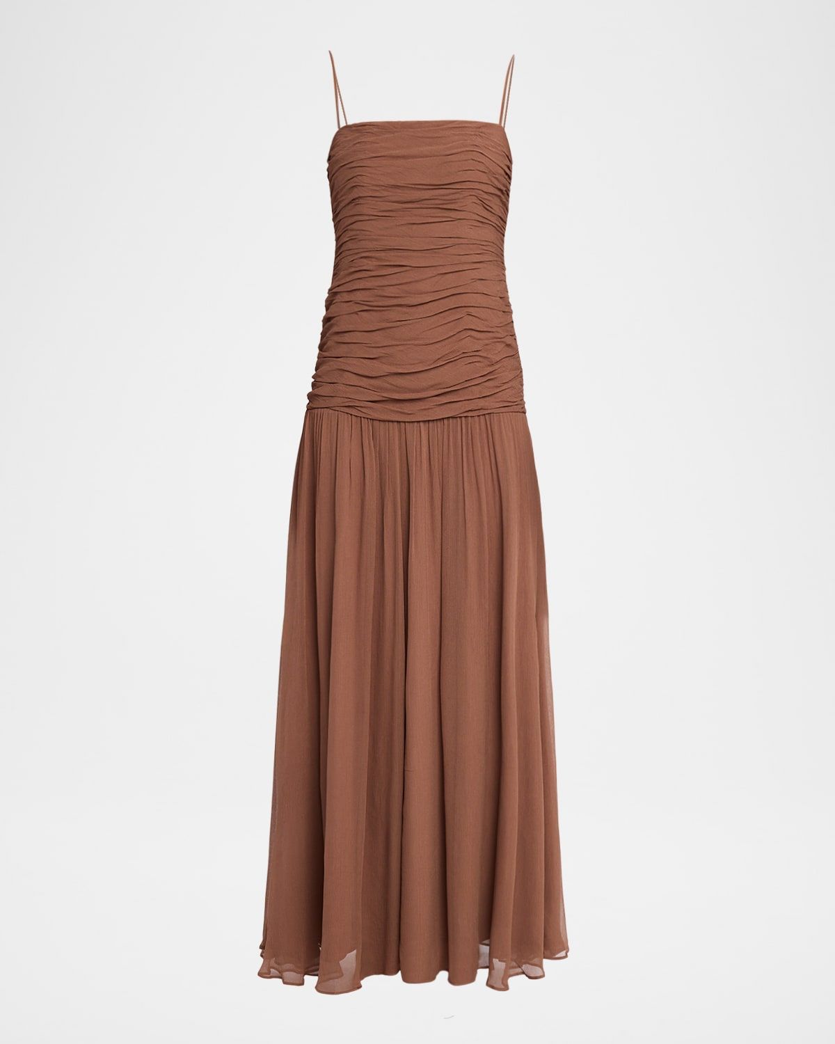 Dalton Shirred Drop-Waist Maxi Dress