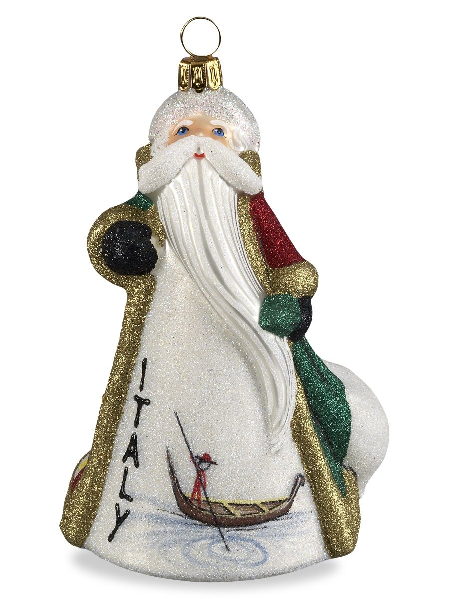 Glitterazzi International Santa Italy Ornament