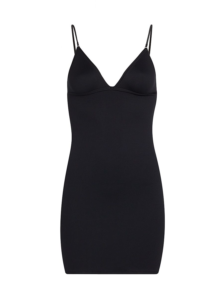 Women's Le Stretch V-Neck Minidress - Black - Size Large