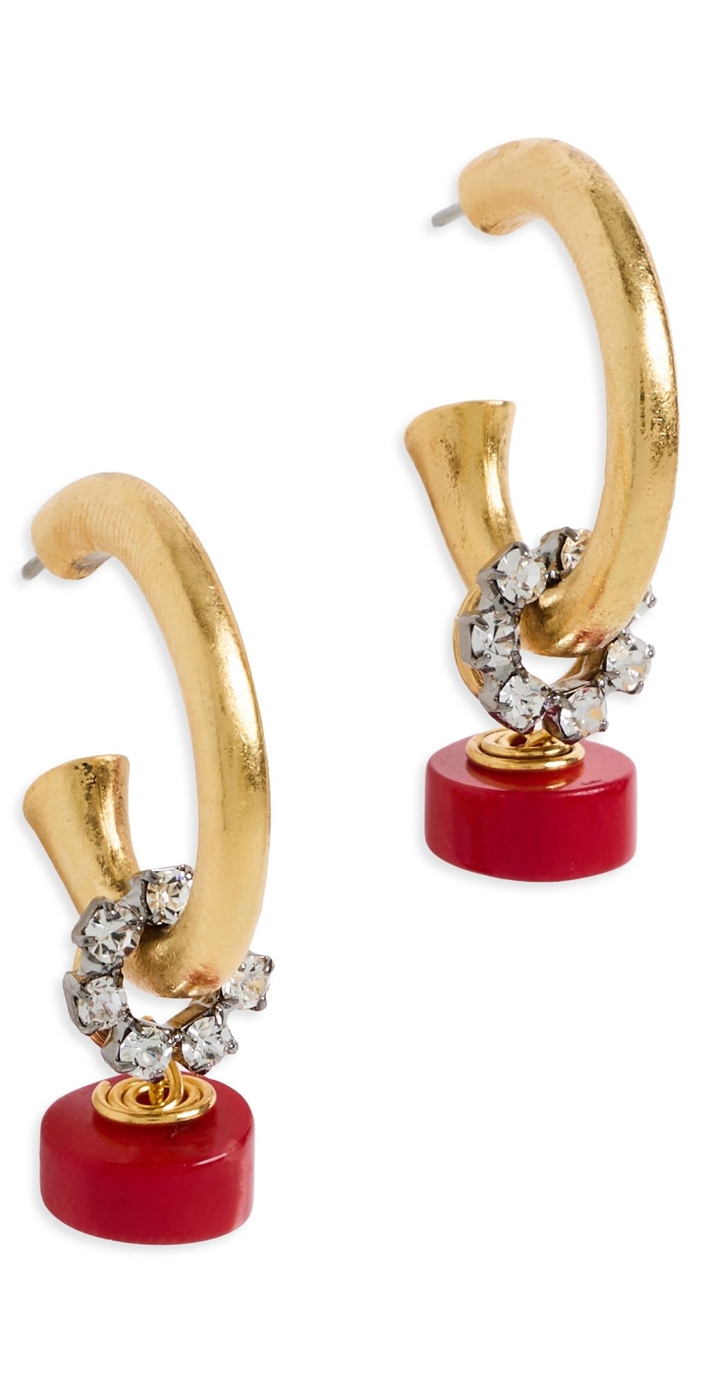 Elizabeth Cole Effie Earrings Coral One Size