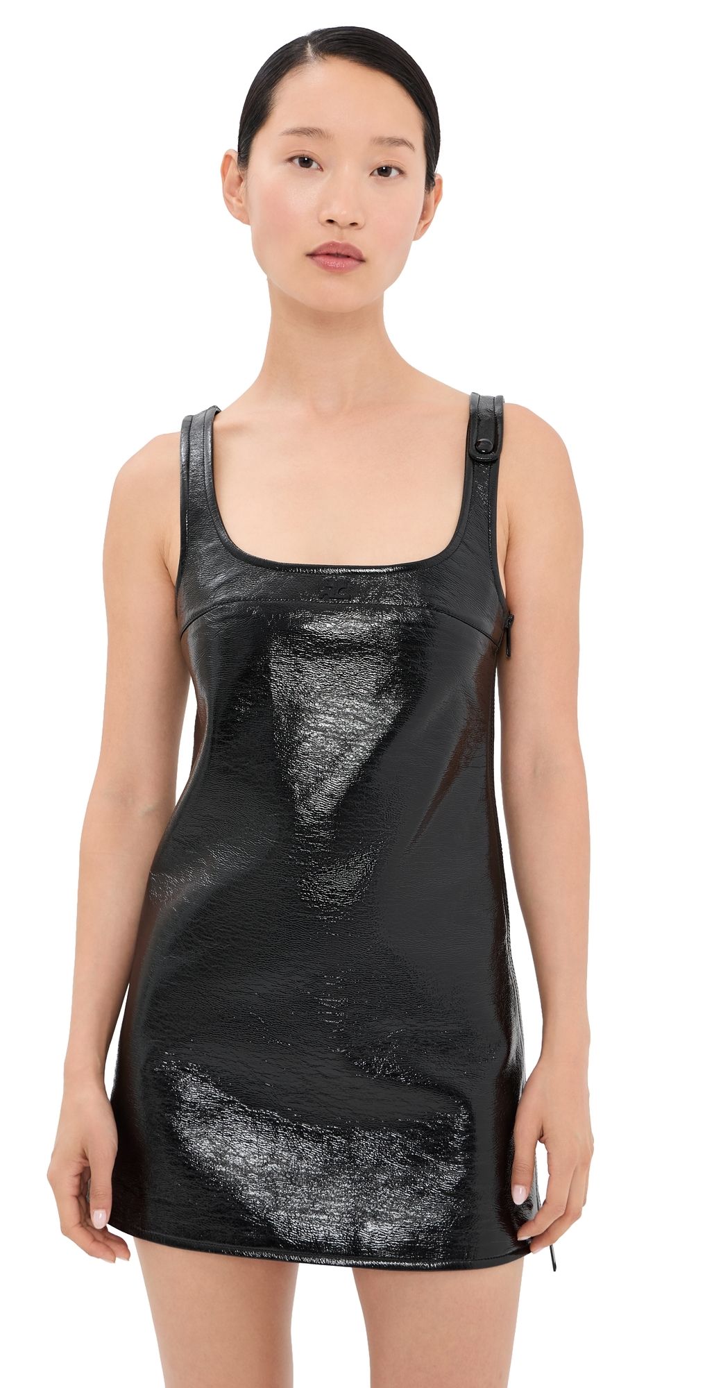 Courrèges Reedition Vinyl Dress Black 36