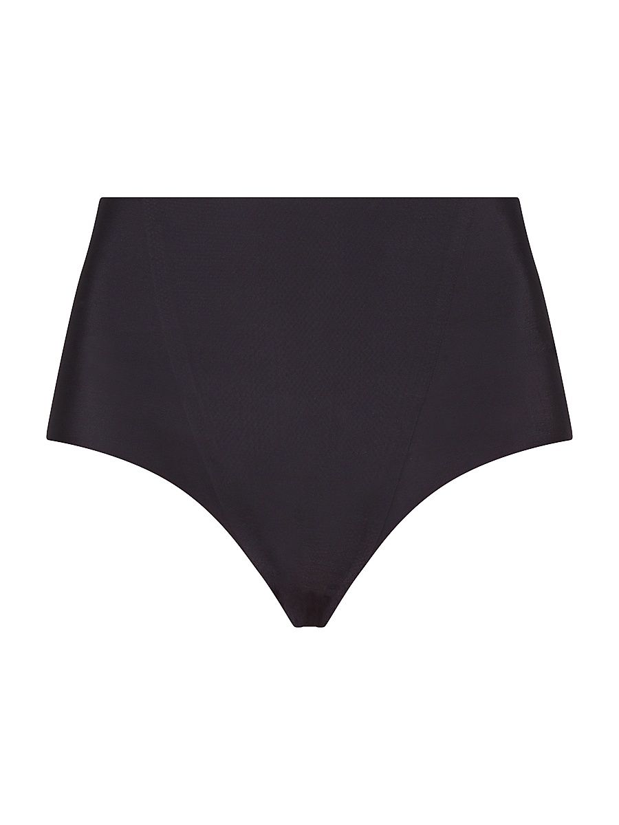 Women's Zone Smoothing High-Waist Thong - Black - Size XL