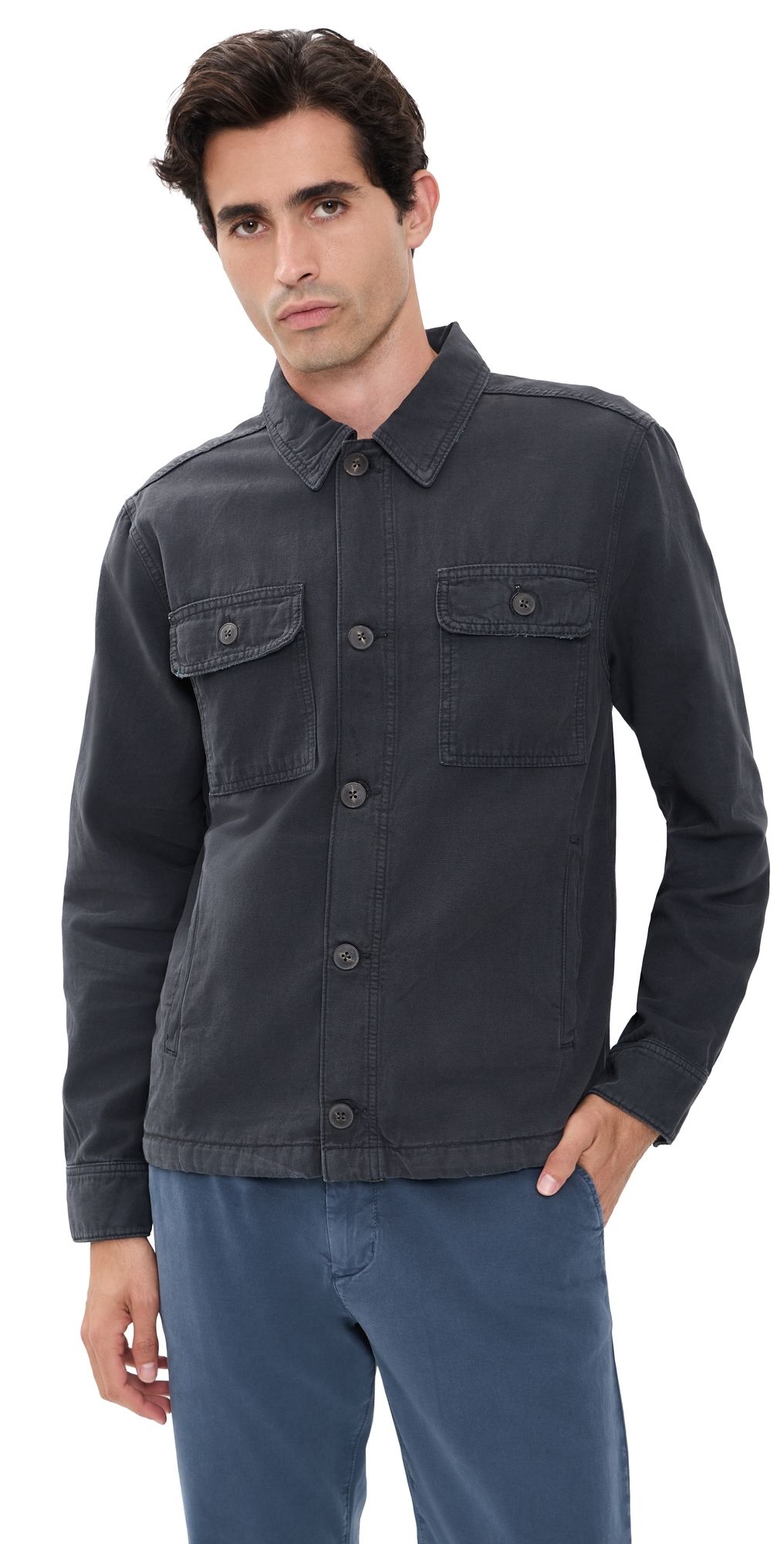 Marine Layer Patrick Overshirt Shacket Faded Black XXL