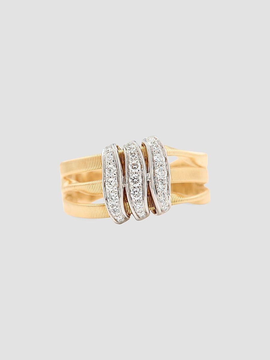 Marco Bicego Women's Marrakech Two-Tone 18K Gold & 0.21 TCW Diamond Ring - Yellow Gold - Size 7