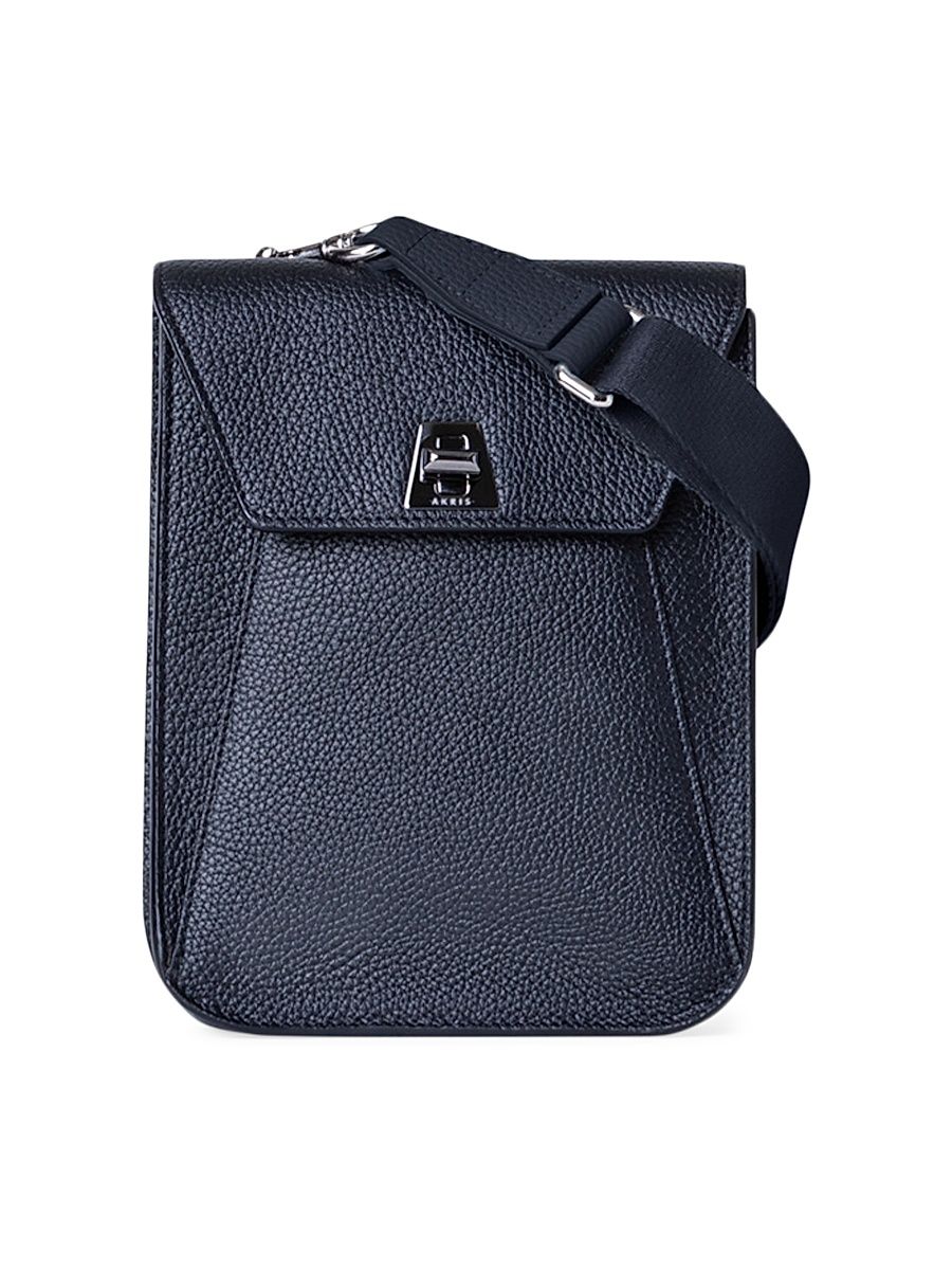 Women's Mini Anouk Leather Messenger Bag - Black