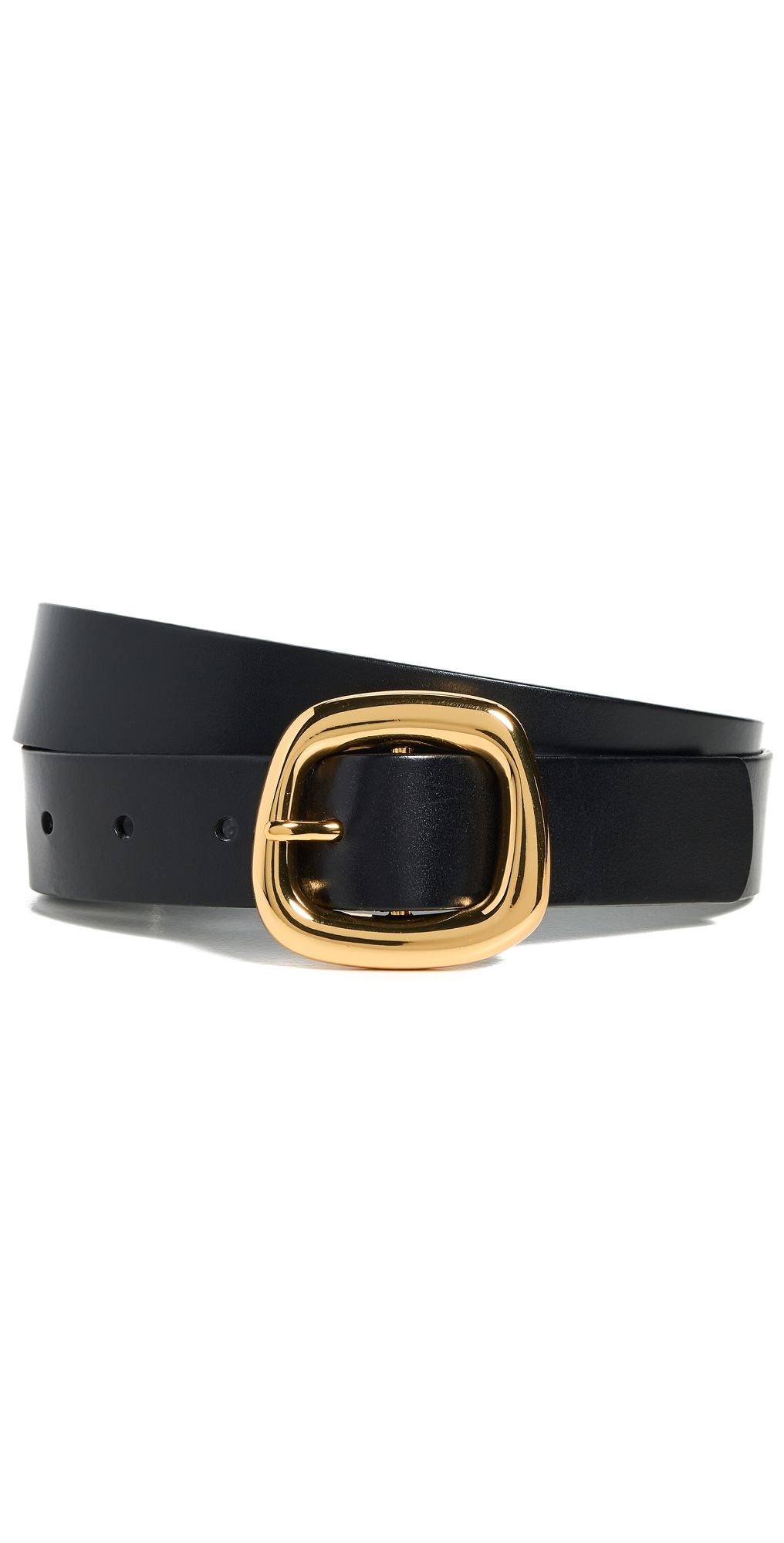 Madewell Sculptural Buckle Belt True Black XL