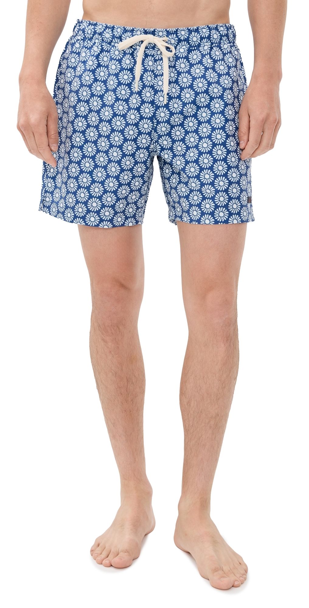 Faherty All Day Trunks 6 Blue Cream Suns M