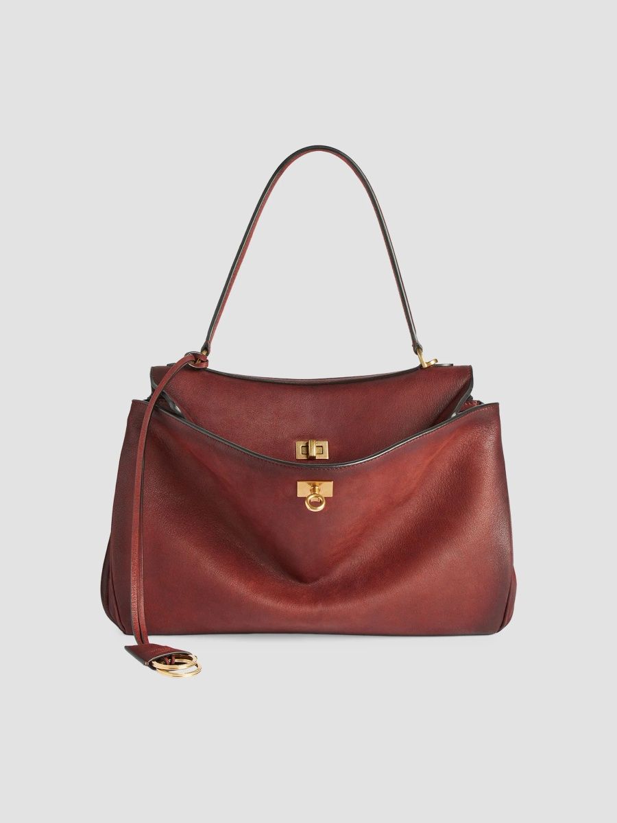 Balenciaga Women's Rodeo Medium Top Handle Bag - Brick