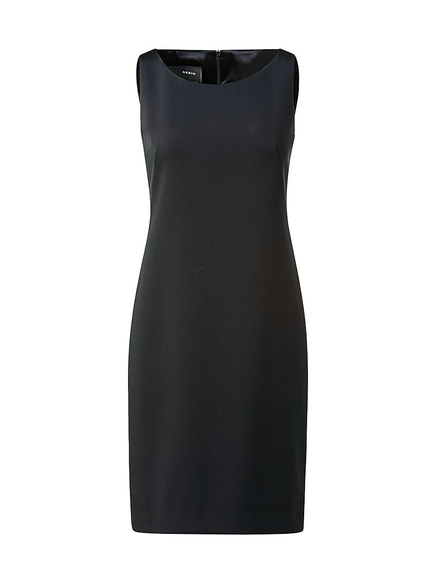 Women's Silk-Stretch Sheath Minidress - Black - Size 14