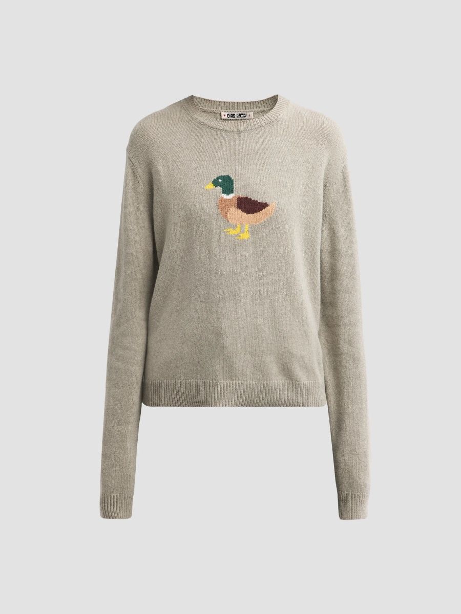 Ciao Lucia Women's Rianne Duck Wool-Blend Sweater - Canard - Size XL