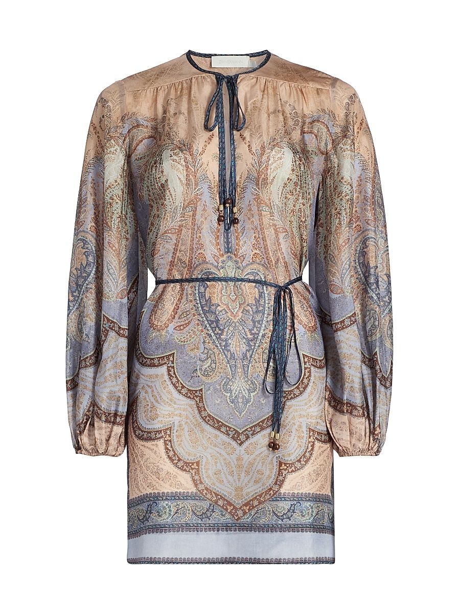 Women's Wanderlust Tunic Minidress - Tapestry Blue Multi - Size 0