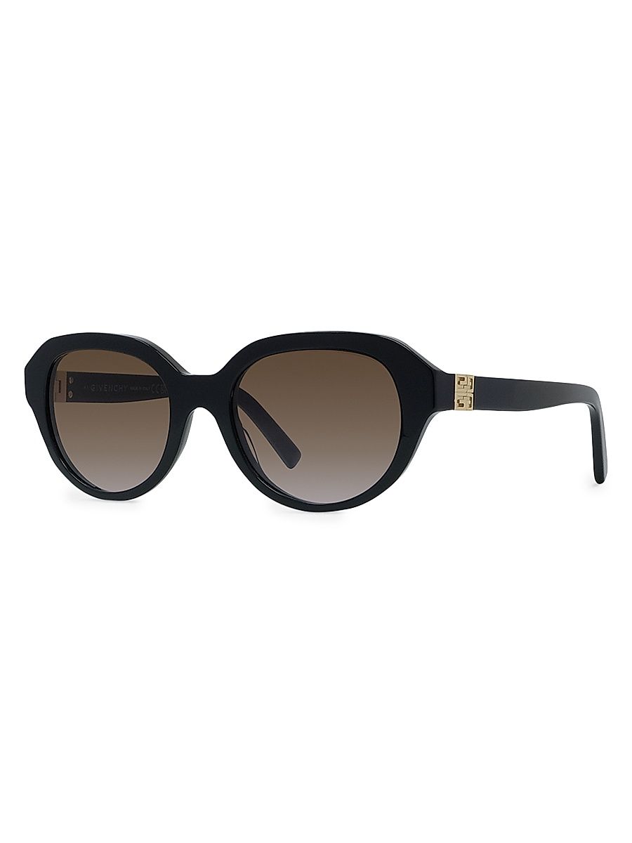 Women's 4G 53MM Round Sunglasses - Black