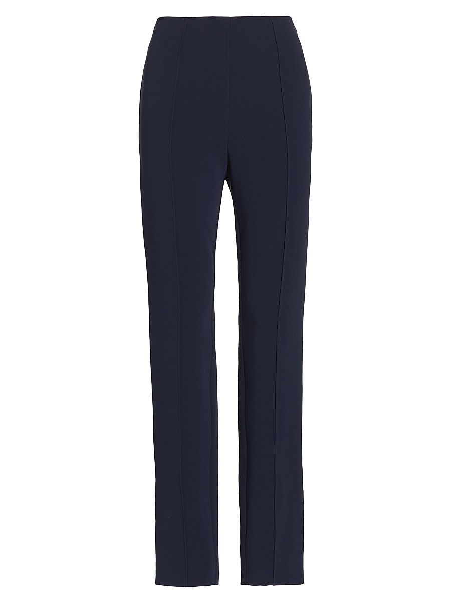 Women's Brianne Pintuck Crepe Pants - Navy - Size 0
