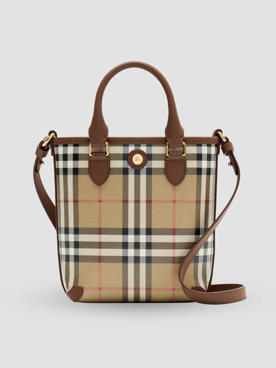 Burberry Women's Check Canvas Tote Bag - Archive Beige