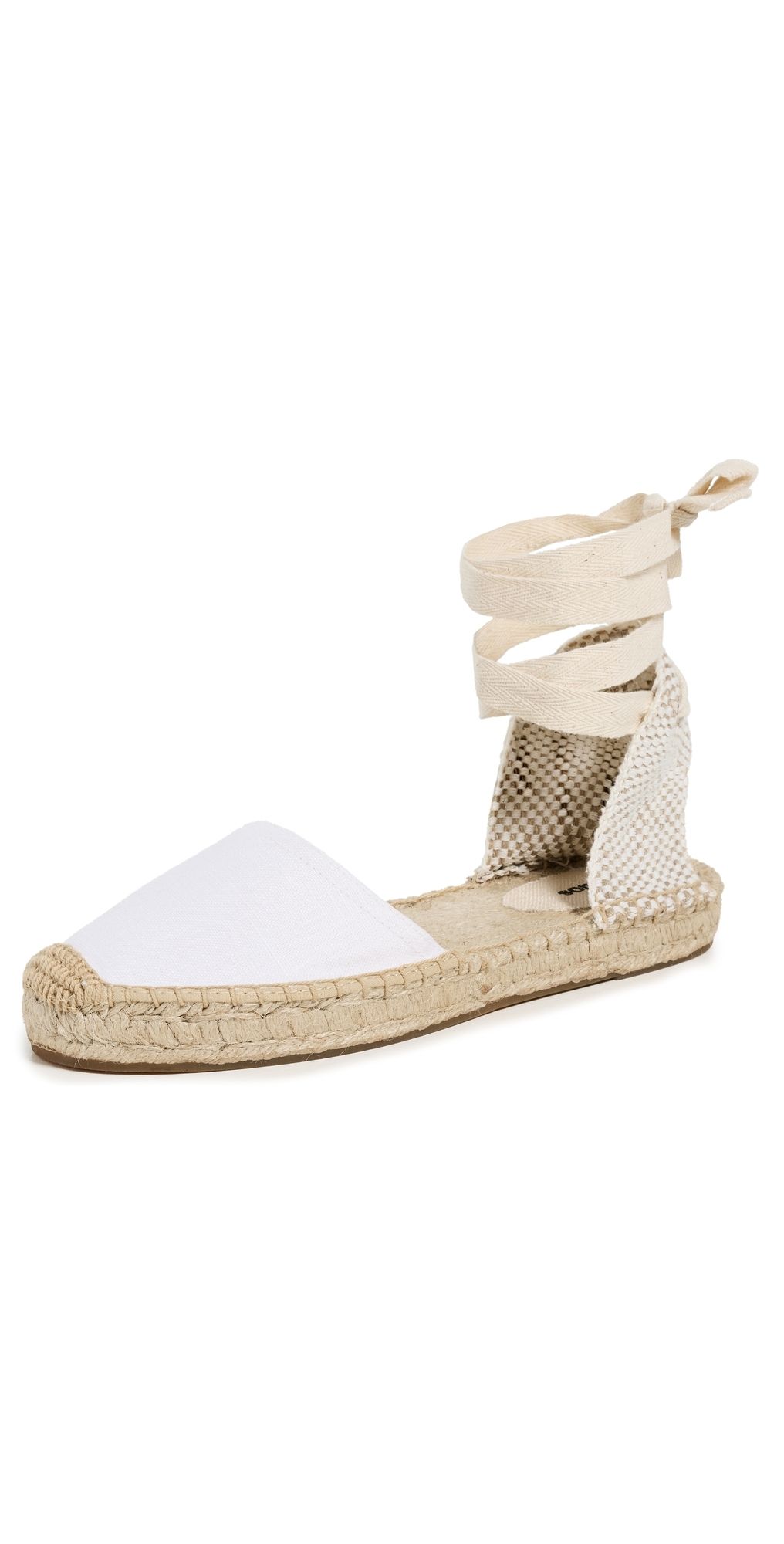 Soludos Lauren Lace-Up Espadrilles Oasis White 11-11.5