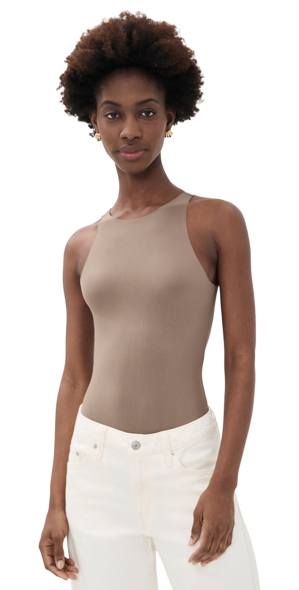 Commando Butter Crew Neck Tank Bodysuit Truffle XL