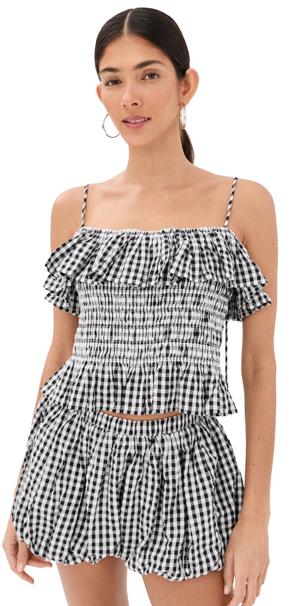 Alix of Bohemia Clara Sideshow Check Top Multi Color L