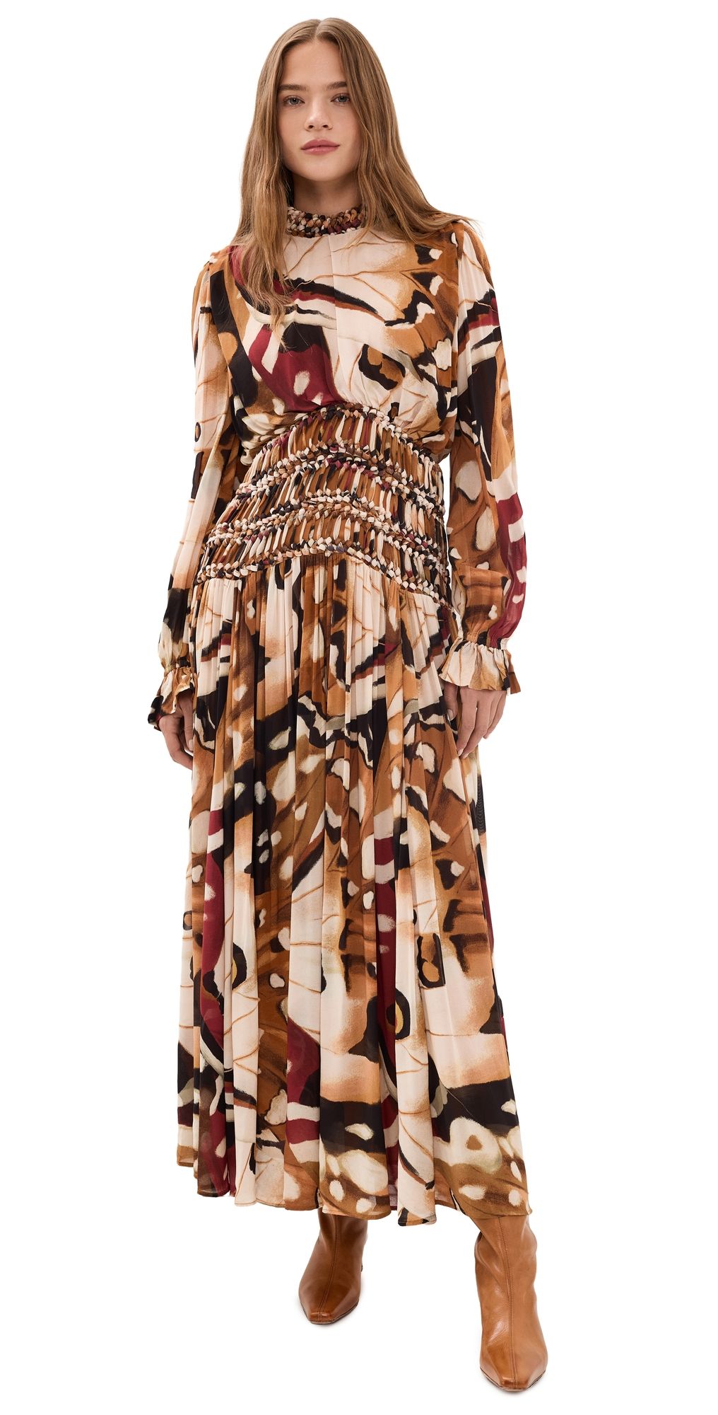 FARM Rio Borbofly Macrame Maxi Dress Borbofly Multicolor XXS
