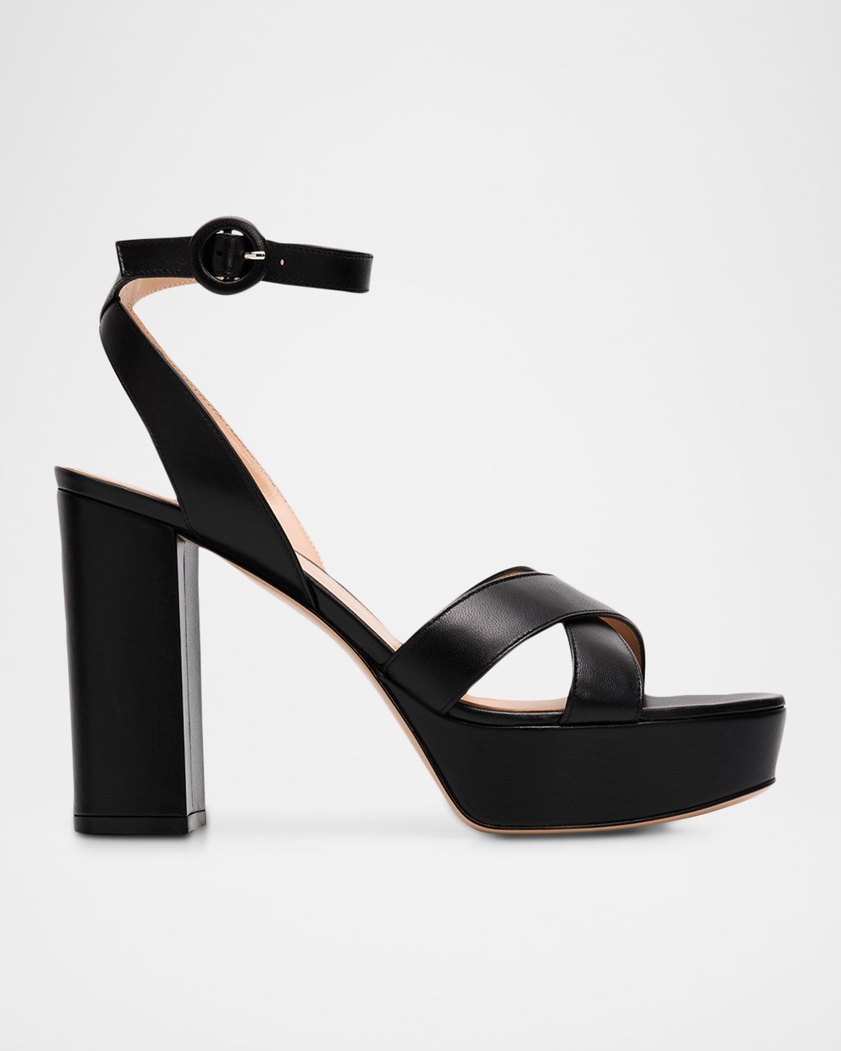 Crisscross Ankle-Strap Platform Sandals