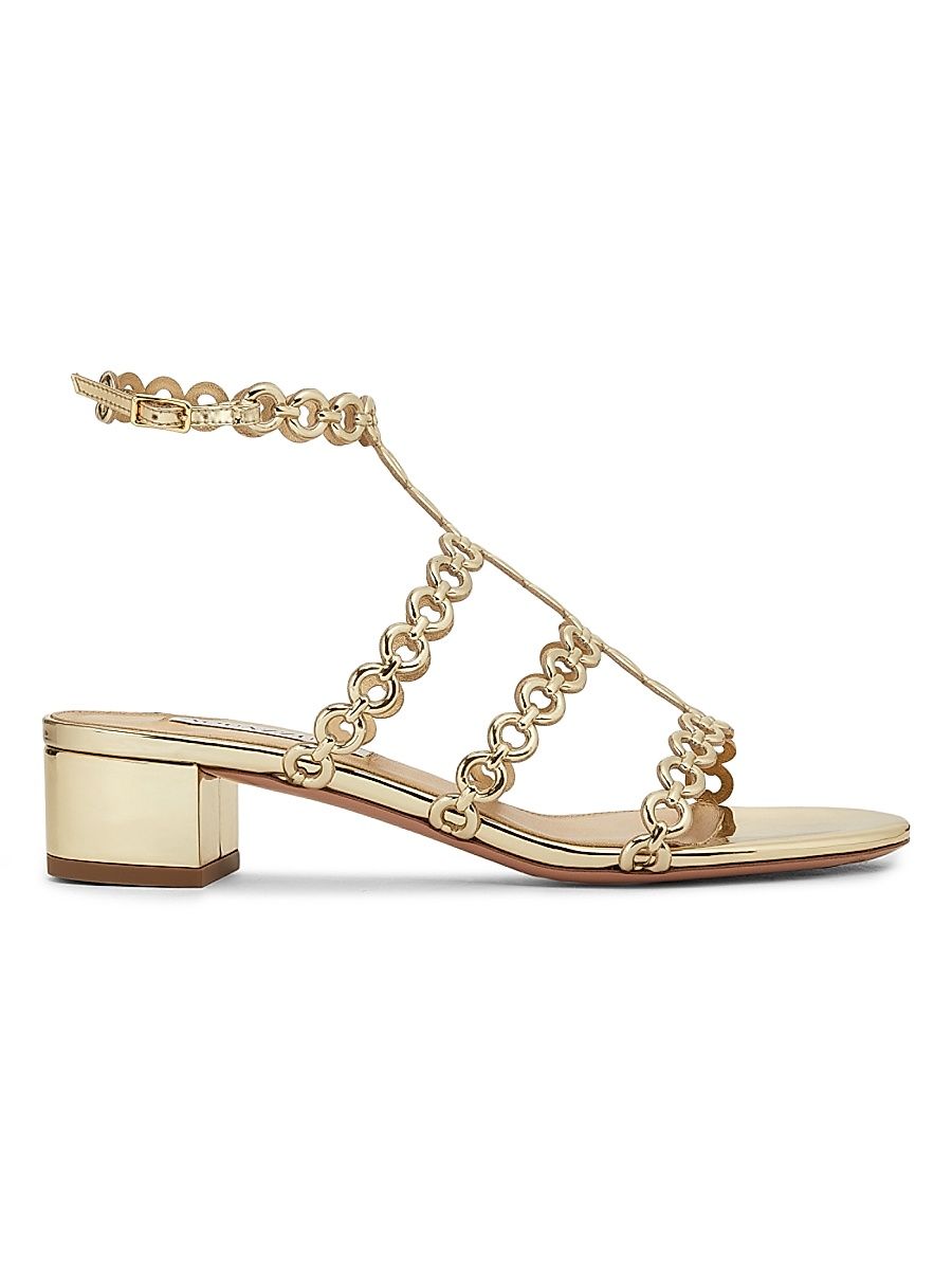 Women's Infinity Chain 35MM Sandals - Soft Gold - Size 11
