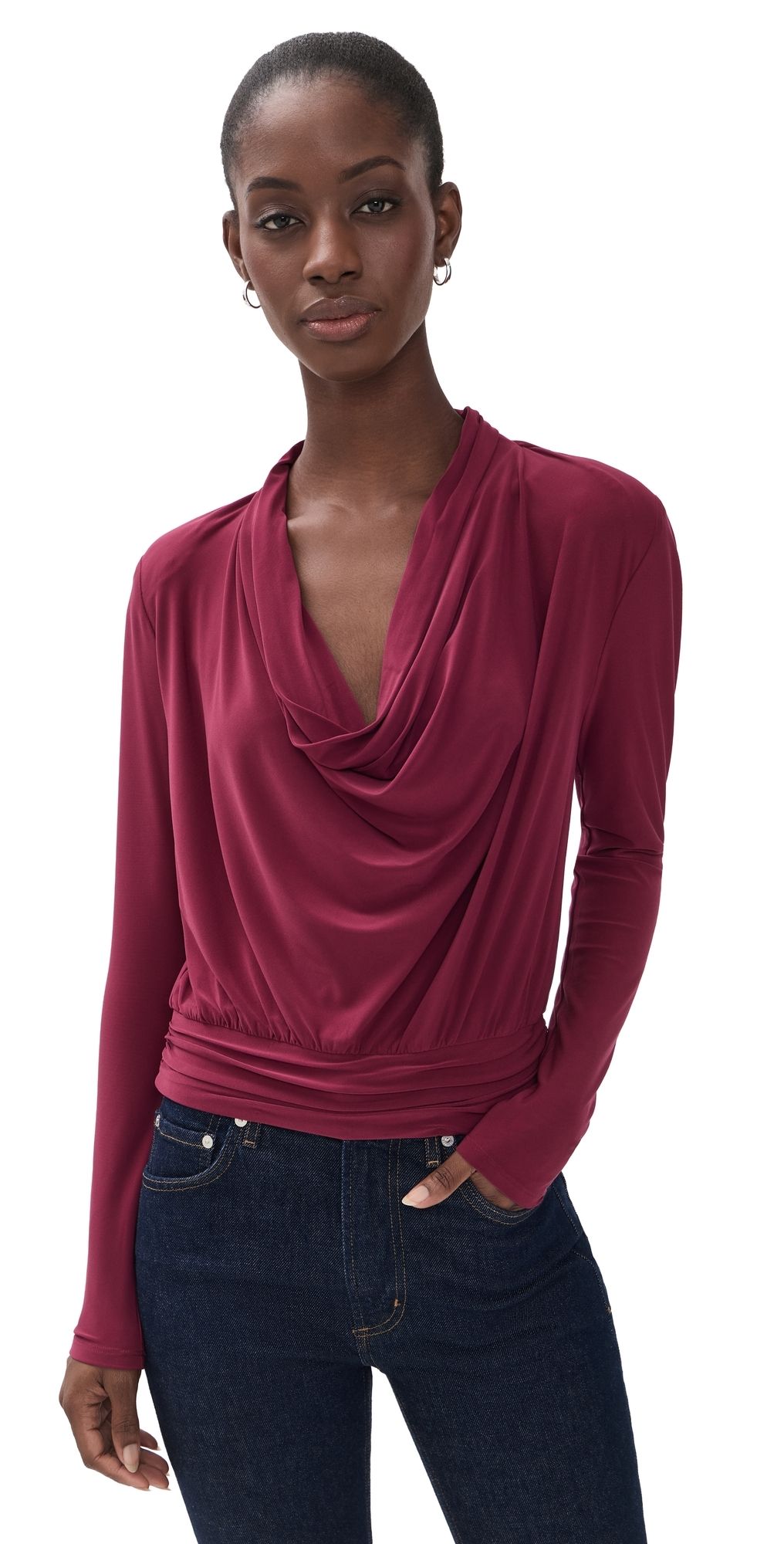 Ramy Brook Eden Blouse Cranberry XS