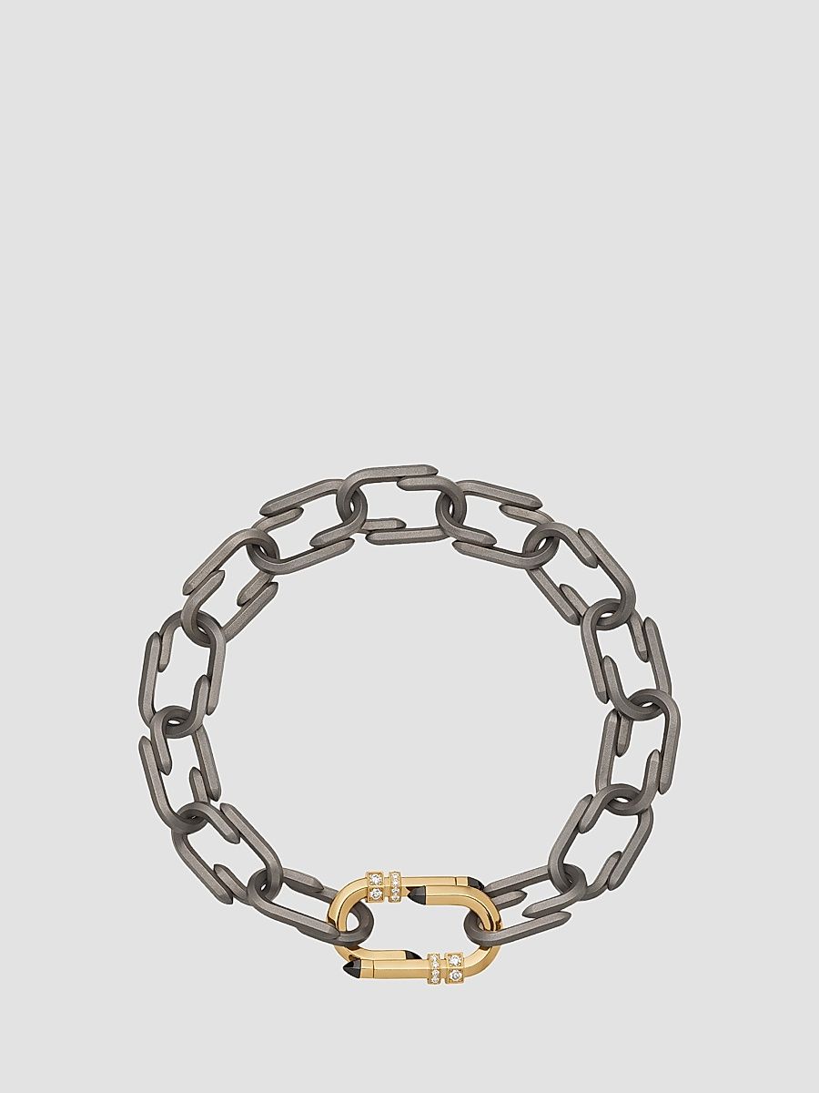 Women's Try Me Titanium, 18K Yellow Gold, Black Onyx & 0.026 TCW Diamond Bracelet - Grey