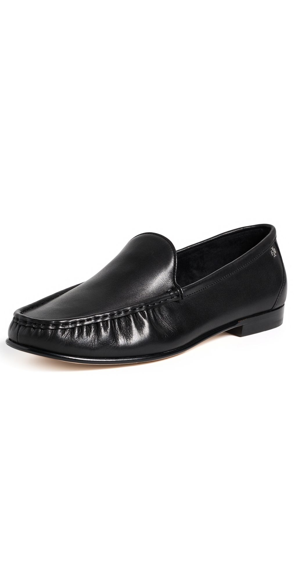 Tory Burch Classic Ruched Leather Loafers Perfect Black 11