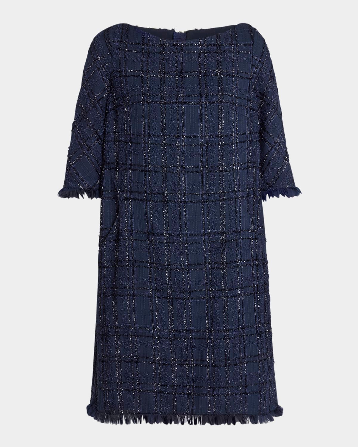 Linton Metallic Tweed Shift Dress