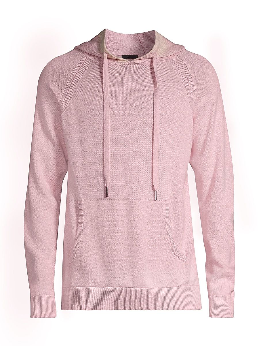 Men's Faded Knit Hoodie - Pink Lilac - Size XXL