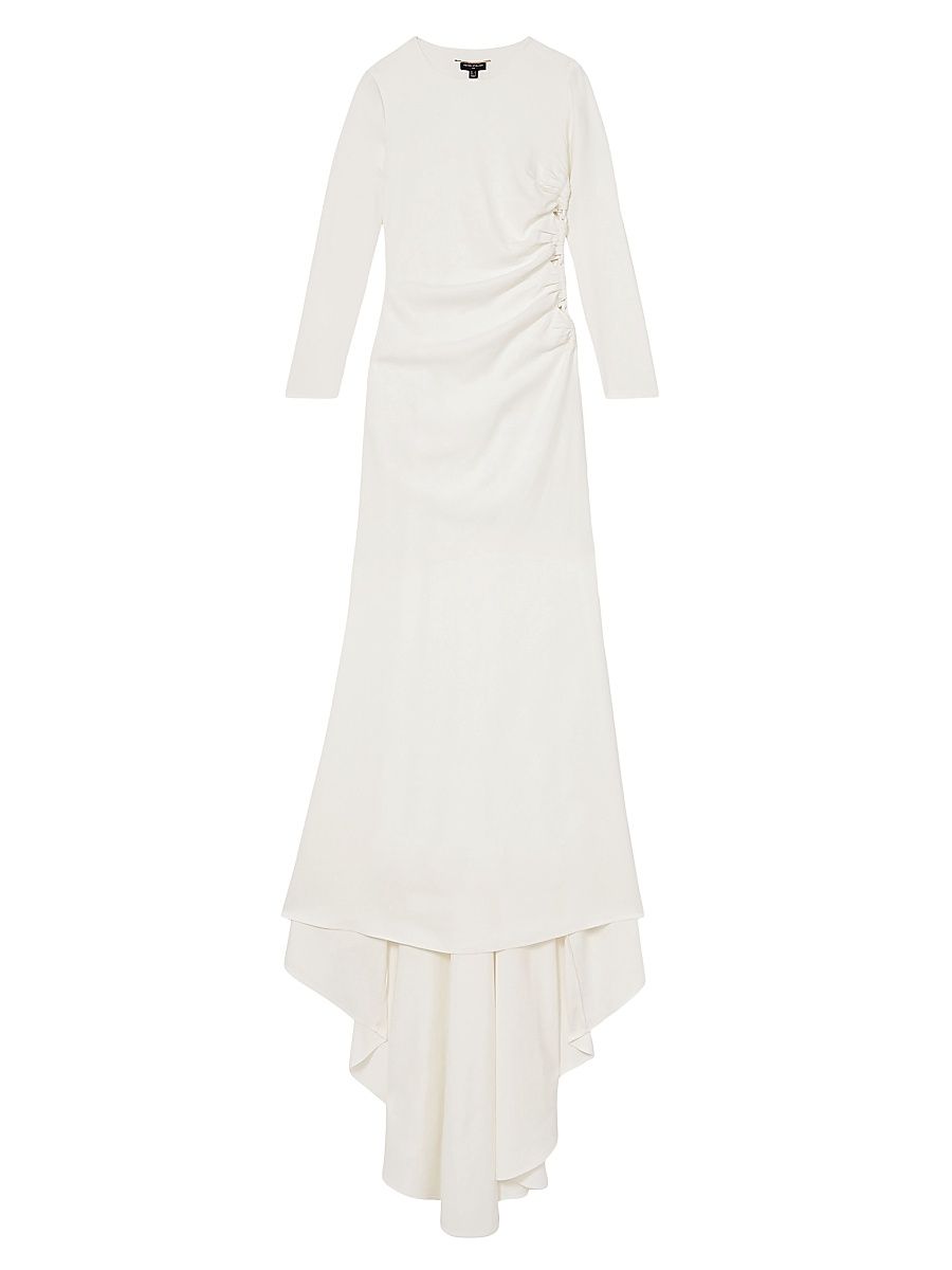Women's Lorna Ruched Gown - White - Size 10