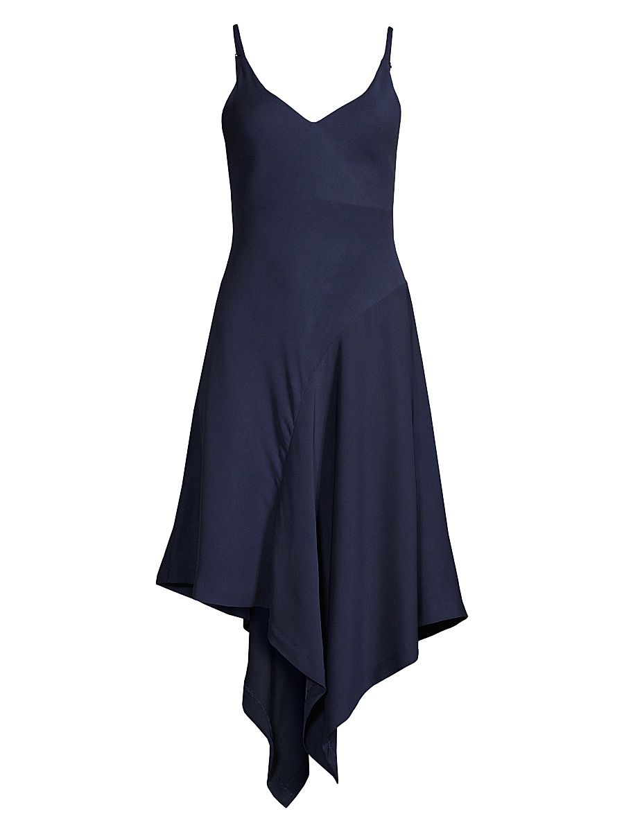 Women's Stretch Crepe Handkerchief Dress - Midnight - Size XL