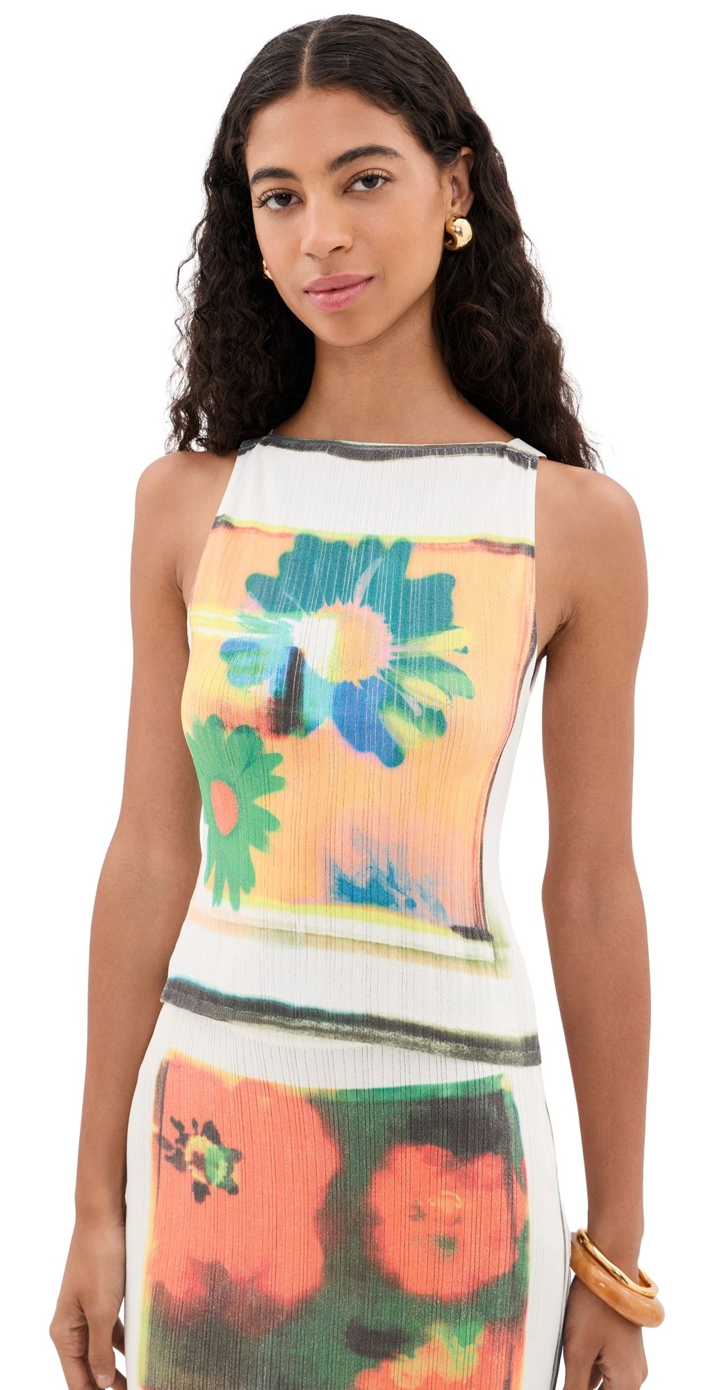 STAUD Bryn Top Superbloom Scarf XS