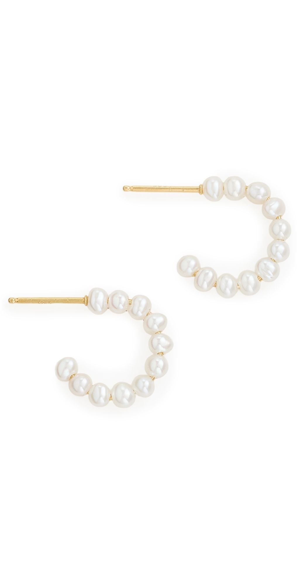 Chan Luu Holly Pearl Hoops White Pearl One Size