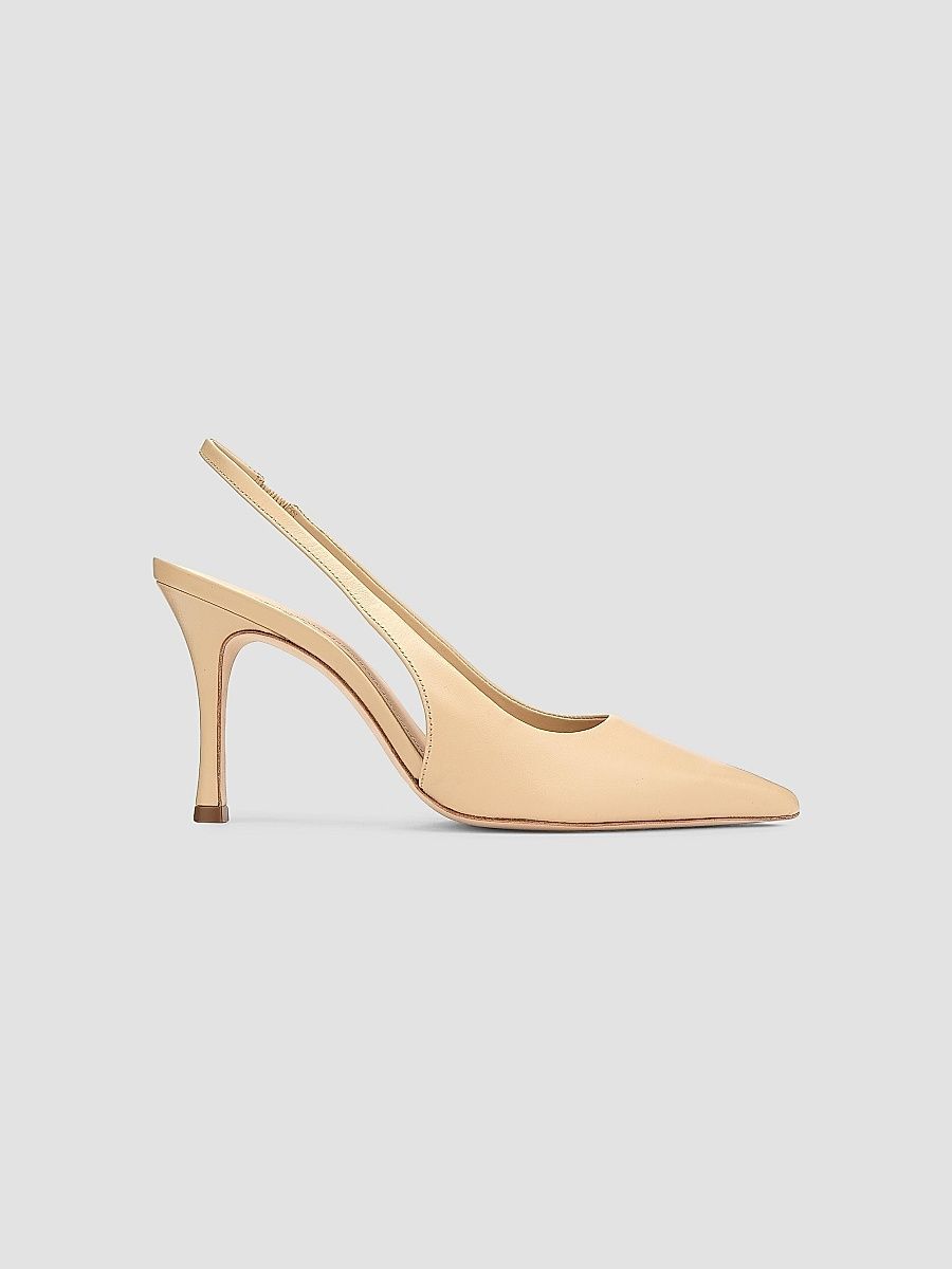 Women's 90MM Leather Slingback Pumps - Spumante Nappa - Size 7.5