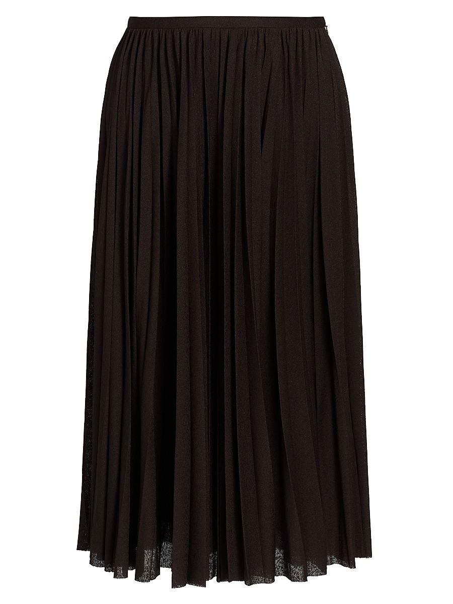 Women's Eda Pleated Midi-Skirt - Espresso - Size 8