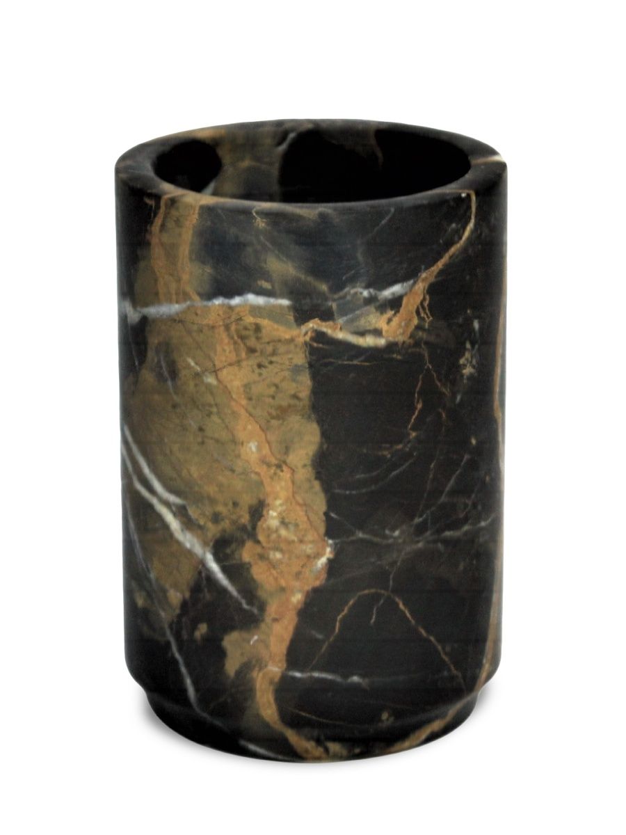 Marble Crafter Eris Marble Cylindrical Tumbler - Black
