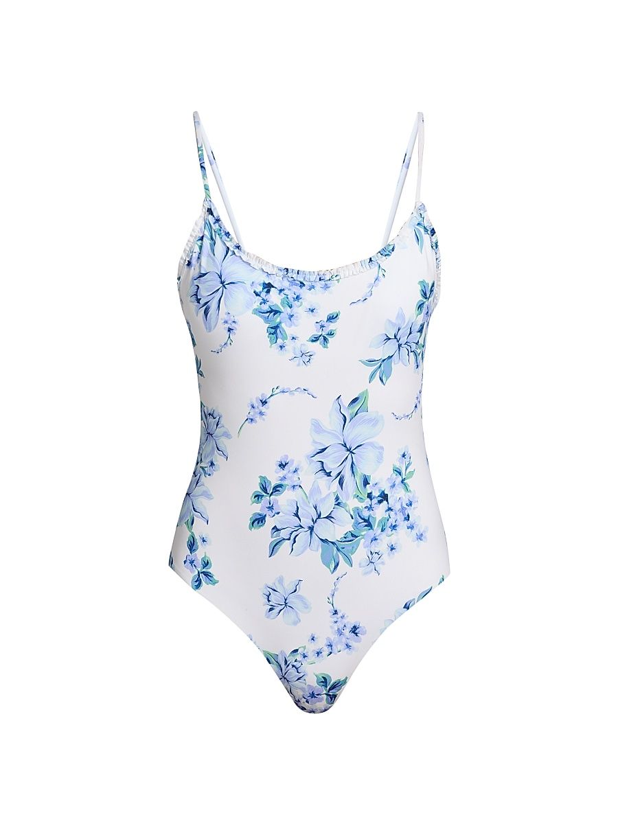 Women's Britt One-Piece Swimsuit - Blushing Blooms - Size XL